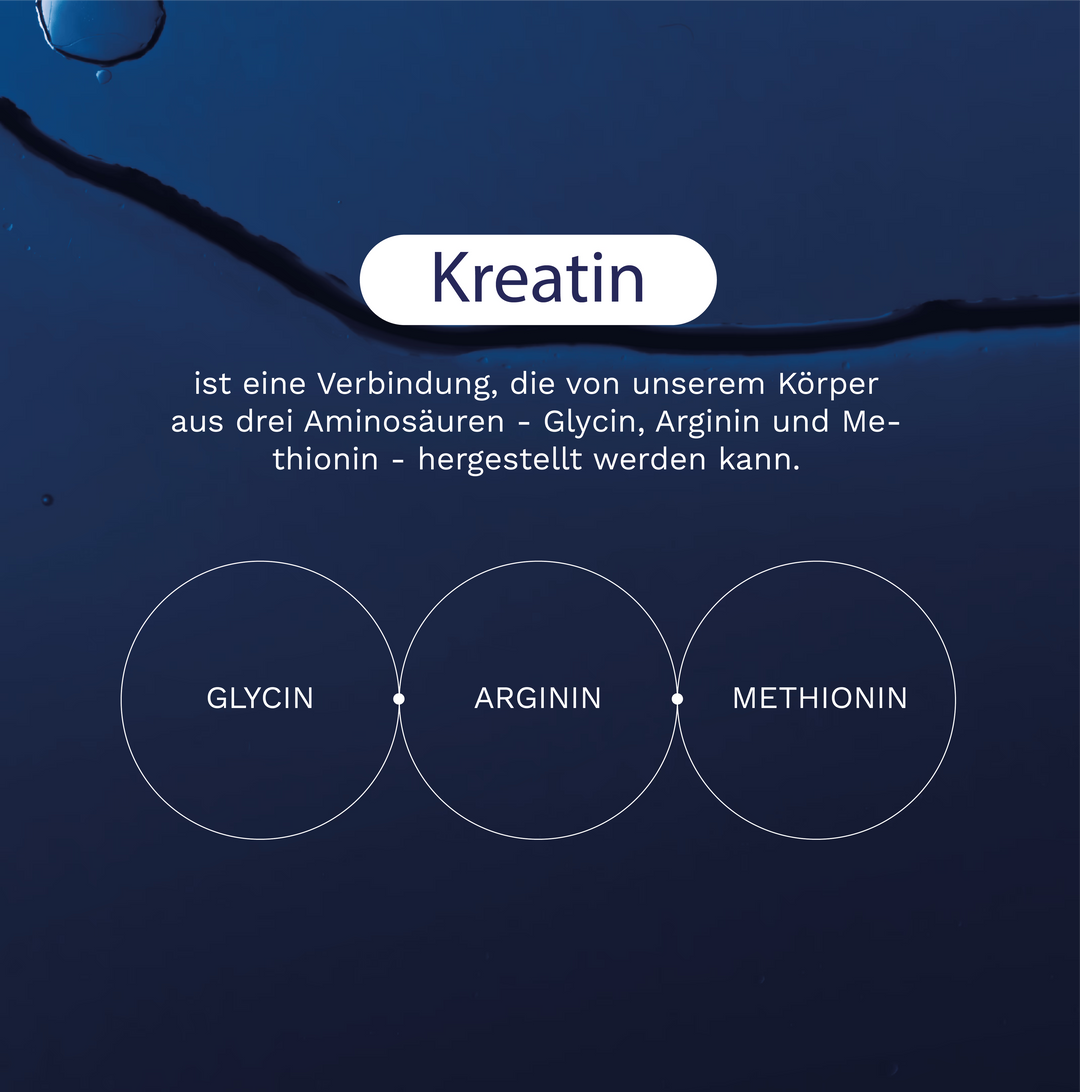 Kreatin ist eine Verbindung, die aus den drei Aminosäuren Glycin, Arginin und Methionin besteht. Diese Informationen werden von Puromedica anschaulich dargestellt, indem sie die chemische Struktur und die Bestandteile von Kreatin.